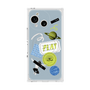 プレミアムスクエアケース with SnapMag［ Playful sticker - Dusty Blue ］
