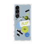 プレミアムスクエアケース with SnapMag［ Playful sticker - Dusty Blue ］