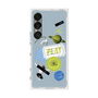 プレミアムスクエアケース with SnapMag［ Playful sticker - Dusty Blue ］