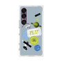 プレミアムスクエアケース with SnapMag［ Playful sticker - Dusty Blue ］
