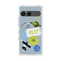 プレミアムスクエアケース with SnapMag［ Playful sticker - Dusty Blue ］