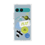 プレミアムスクエアケース with SnapMag［ Playful sticker - Dusty Blue ］
