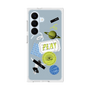 プレミアムスクエアケース with SnapMag［ Playful sticker - Dusty Blue ］