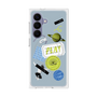プレミアムスクエアケース with SnapMag［ Playful sticker - Dusty Blue ］