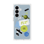 プレミアムスクエアケース with SnapMag［ Playful sticker - Dusty Blue ］