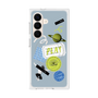 プレミアムスクエアケース with SnapMag［ Playful sticker - Dusty Blue ］