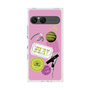 プレミアムスクエアケース with SnapMag［ Playful sticker - Dusty Pink ］
