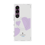 プレミアムスクエアケース with SnapMag［ LANVIN en Bleu Hearts Purple - ランバン ハート パープル ］
