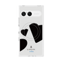 プレミアムスクエアケース with SnapMag［ LANVIN en Bleu Hearts Black - ランバン ハート ブラック ］