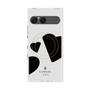プレミアムスクエアケース with SnapMag［ LANVIN en Bleu Hearts Black - ランバン ハート ブラック ］