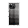 プレミアムスクエアケース with SnapMag［ Houndstooth Pattern Black with LANVIN en Bleu logo- ランバン 千鳥格子柄 ブラック ］