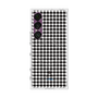 プレミアムスクエアケース with SnapMag［ Houndstooth Pattern Black with LANVIN en Bleu logo- ランバン 千鳥格子柄 ブラック ］