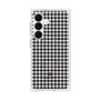 プレミアムスクエアケース with SnapMag［ Houndstooth Pattern Black with LANVIN en Bleu logo- ランバン 千鳥格子柄 ブラック ］