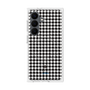プレミアムスクエアケース with SnapMag［ Houndstooth Pattern Black with LANVIN en Bleu logo- ランバン 千鳥格子柄 ブラック ］
