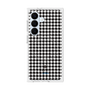 プレミアムスクエアケース with SnapMag［ Houndstooth Pattern Black with LANVIN en Bleu logo- ランバン 千鳥格子柄 ブラック ］