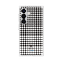 プレミアムスクエアケース with SnapMag［ Houndstooth Pattern Black with LANVIN en Bleu logo- ランバン 千鳥格子柄 ブラック ］