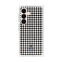 プレミアムスクエアケース with SnapMag［ Houndstooth Pattern Black with LANVIN en Bleu logo- ランバン 千鳥格子柄 ブラック ］