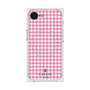 プレミアムスクエアケース with SnapMag［ Houndstooth Pattern Pink with LANVIN en Bleu logo- ランバン 千鳥格子柄 ピンク ］