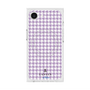 プレミアムスクエアケース with SnapMag［ Houndstooth Pattern Purple -with LANVIN en Bleu logo ランバン 千鳥格子柄 パープル ］