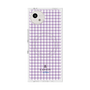プレミアムスクエアケース with SnapMag［ Houndstooth Pattern Purple -with LANVIN en Bleu logo ランバン 千鳥格子柄 パープル ］