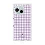 プレミアムスクエアケース with SnapMag［ Houndstooth Pattern Purple -with LANVIN en Bleu logo ランバン 千鳥格子柄 パープル ］