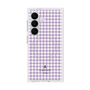 プレミアムスクエアケース with SnapMag［ Houndstooth Pattern Purple -with LANVIN en Bleu logo ランバン 千鳥格子柄 パープル ］