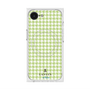 プレミアムスクエアケース with SnapMag［ Houndstooth Pattern Green with LANVIN en Bleu logo- ランバン 千鳥格子柄 グリーン ］