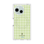 プレミアムスクエアケース with SnapMag［ Houndstooth Pattern Green with LANVIN en Bleu logo- ランバン 千鳥格子柄 グリーン ］