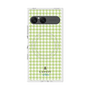 プレミアムスクエアケース with SnapMag［ Houndstooth Pattern Green with LANVIN en Bleu logo- ランバン 千鳥格子柄 グリーン ］