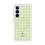 プレミアムスクエアケース with SnapMag［ Houndstooth Pattern Green with LANVIN en Bleu logo- ランバン 千鳥格子柄 グリーン ］