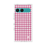 プレミアムスクエアケース with SnapMag［ Checkered Pink - ギンガムチェック ピンク ］