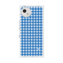 プレミアムスクエアケース with SnapMag［ Checkered Blue - ギンガムチェック ブルー ］