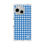 プレミアムスクエアケース with SnapMag［ Checkered Blue - ギンガムチェック ブルー ］
