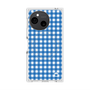 プレミアムスクエアケース with SnapMag［ Checkered Blue - ギンガムチェック ブルー ］