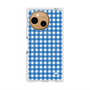 プレミアムスクエアケース with SnapMag［ Checkered Blue - ギンガムチェック ブルー ］