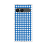 プレミアムスクエアケース with SnapMag［ Checkered Blue - ギンガムチェック ブルー ］