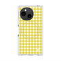プレミアムスクエアケース with SnapMag［ Checkered Yellow - ギンガムチェック イエロー ］