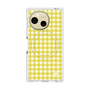 プレミアムスクエアケース with SnapMag［ Checkered Yellow - ギンガムチェック イエロー ］