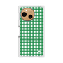 プレミアムスクエアケース with SnapMag［ Checkered Green - ギンガムチェック グリーン ］
