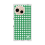 プレミアムスクエアケース with SnapMag［ Checkered Green - ギンガムチェック グリーン ］