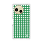 プレミアムスクエアケース with SnapMag［ Checkered Green - ギンガムチェック グリーン ］