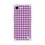 プレミアムスクエアケース with SnapMag［ Checkered Purple - ギンガムチェック パープル ］