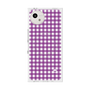 プレミアムスクエアケース with SnapMag［ Checkered Purple - ギンガムチェック パープル ］