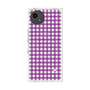 プレミアムスクエアケース with SnapMag［ Checkered Purple - ギンガムチェック パープル ］