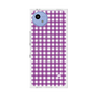 プレミアムスクエアケース with SnapMag［ Checkered Purple - ギンガムチェック パープル ］
