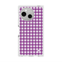 プレミアムスクエアケース with SnapMag［ Checkered Purple - ギンガムチェック パープル ］