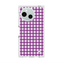 プレミアムスクエアケース with SnapMag［ Checkered Purple - ギンガムチェック パープル ］