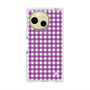 プレミアムスクエアケース with SnapMag［ Checkered Purple - ギンガムチェック パープル ］
