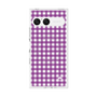 プレミアムスクエアケース with SnapMag［ Checkered Purple - ギンガムチェック パープル ］