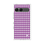 プレミアムスクエアケース with SnapMag［ Checkered Purple - ギンガムチェック パープル ］